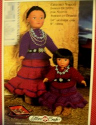 328 CROCHET NAVAJO NATIVE AMERICAN 14'',8''DOLL OUTFITS LFLT